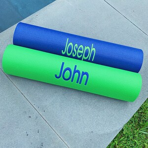 Custom Embroidered Yoga Mat, custom yoga mat, personalized gift, yoga gift, health and fitness image 4