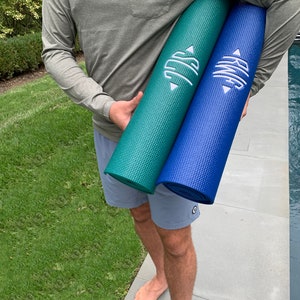 Custom Embroidered Yoga Mat, custom yoga mat, personalized gift, yoga gift, health and fitness image 5