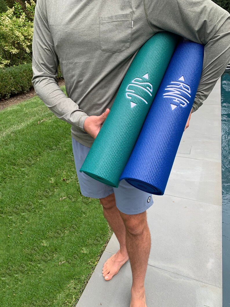 Custom Embroidered Yoga Mat, custom yoga mat, personalized gift, yoga gift, health and fitness image 5