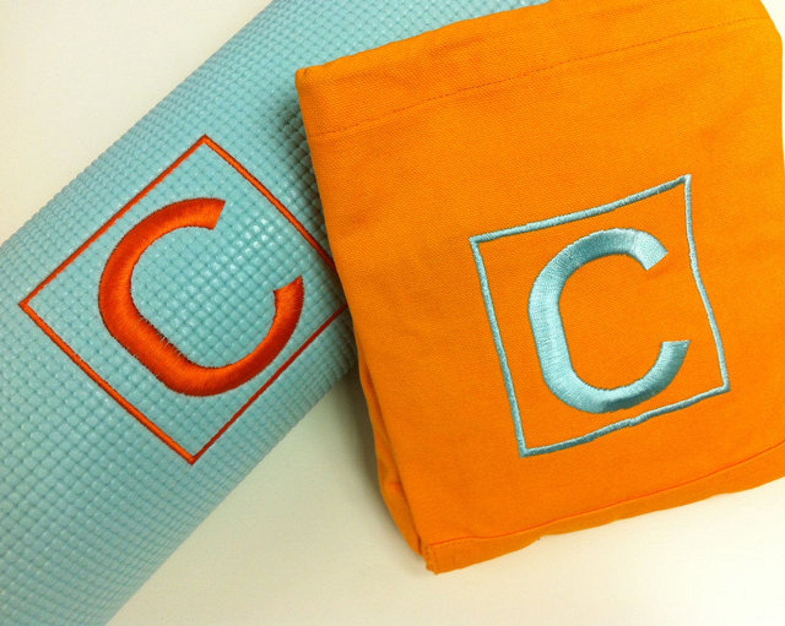 Custom Embroidered Yoga Mat Bag Etsy