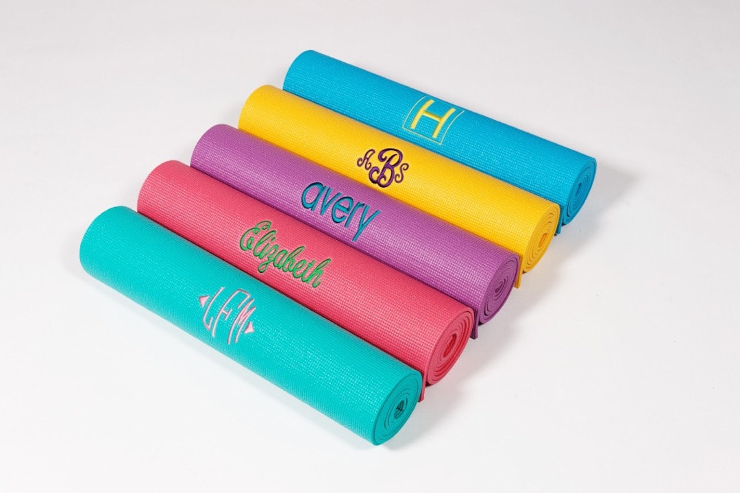 Custom Embroidered Yoga Mat, Custom Yoga Mat, Personalized Gift, Yoga ...