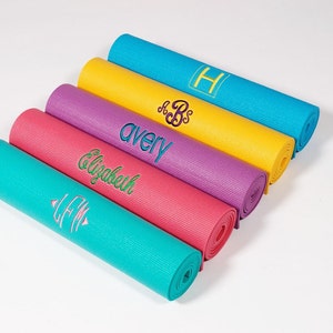 Custom Embroidered Yoga Mat, custom yoga mat, personalized gift, yoga gift, health and fitness