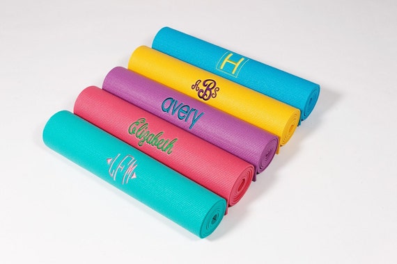 embroidered yoga mat