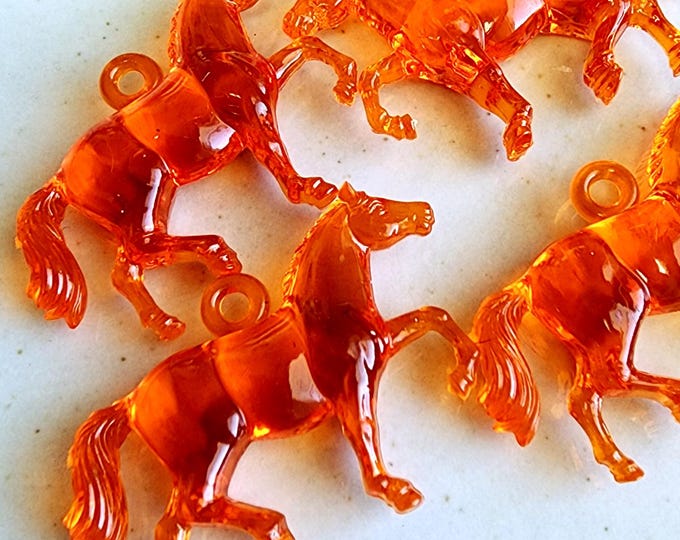 Featured listing image: Hyacinth, Crystal, Horse, Resin, Pendant, 40x30mm, Contemporary, German Made, Priced per Piece