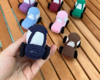 Handmade Amigurumi Cars crochet Toy car Soft plush Vehicle Safe baby Gift