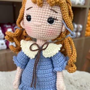 Amigurumi Doll Crochet Girl Doll Handmade Soft Toy  Karamel Doll