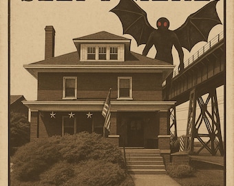 Mothman Magnet - West Virginia Cryptid Gift, upiorny upominek na lodówkę