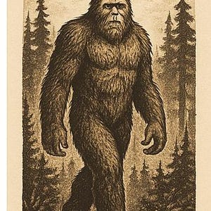 Bigfoot wall art digital download