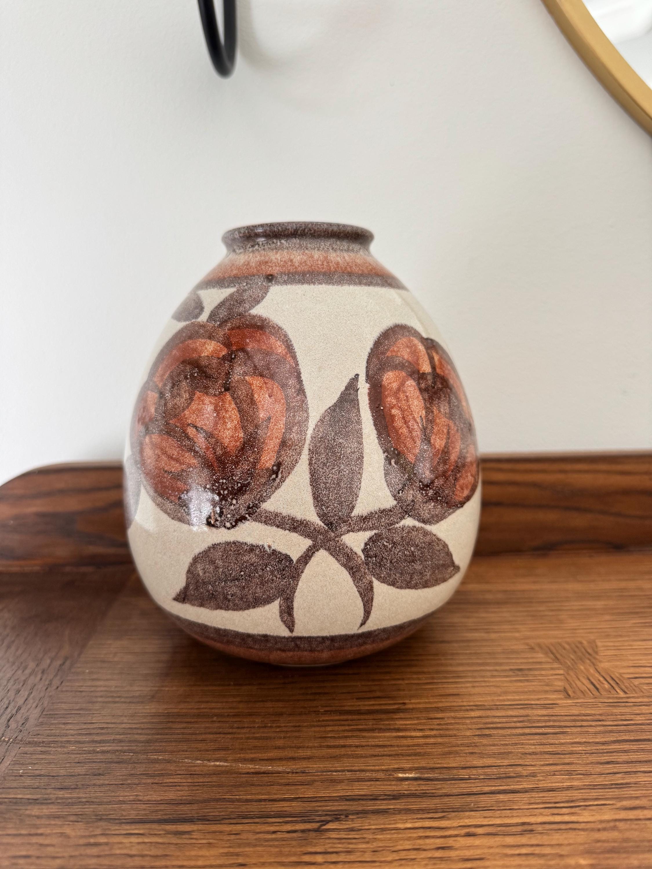 Vintage German Pottery Vase - Etsy