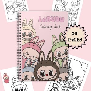 Labubu Coloring Book Prints Etsy