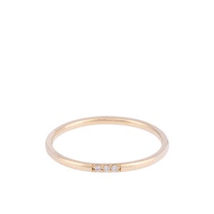 14K Diamant Ring | Gold Ring | Dreifach Stein Ring | Dünne Gold Stapelringe | Versprechen Ring | Gold Verlobungsring | Geschenk für sie