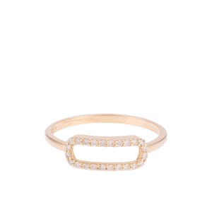 Diamond Link Ring |  14k Statement Minimalist Ring | Gold Rope Braid Stack Ring | Solid Gold Diamond Statement Ring | Diamond Wedding Ring