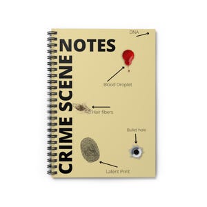 CrimeSeen&#39;s &quot;Crime Scene Notes&quot; Spiral Notebook - Ruled Line
