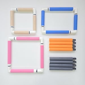 NEW!! Nurge Embroidery Snap Frame Plastic Cross Stitch - Tapestry Hoop Multiple Sizes and Colors