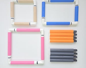 ¡NUEVO! Bastidor de plástico para bordado Nurge, punto de cruz y tapiz, varios tamaños y colores.