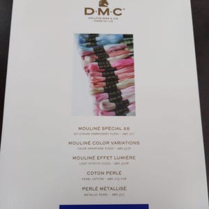 DMC Mouline-kleurenkaart borduurgaren, DMC Mouline-garenvoorbeelden, kleurenreferentiegids kruissteek, originele DMC Mouline-catalogus