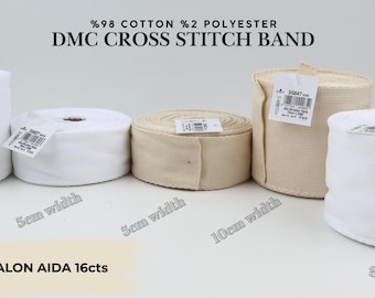 Cinta de algodón para bordado DMC Aida de 16 hilos para punto de cruz
