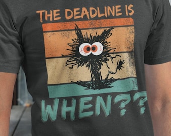 Camiseta engraçada de animador, presente de animação, camiseta de artista de animação, presente de animador, camiseta da indústria de animação, camiseta de animação, camiseta O prazo final é quando