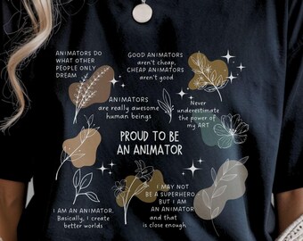 Camiseta engraçada de animador, presente de animador, camiseta de anime, camiseta de amante de anime, camiseta de animação, camiseta de orgulho de ser um animador, camiseta de amante de animação