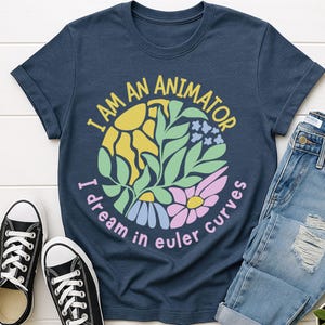 Animation shirt, Funny shirt for Animators, Animator Gift, Animation student gift, Anime Shirt,Animation artist tee, I Dream in Euler Curves