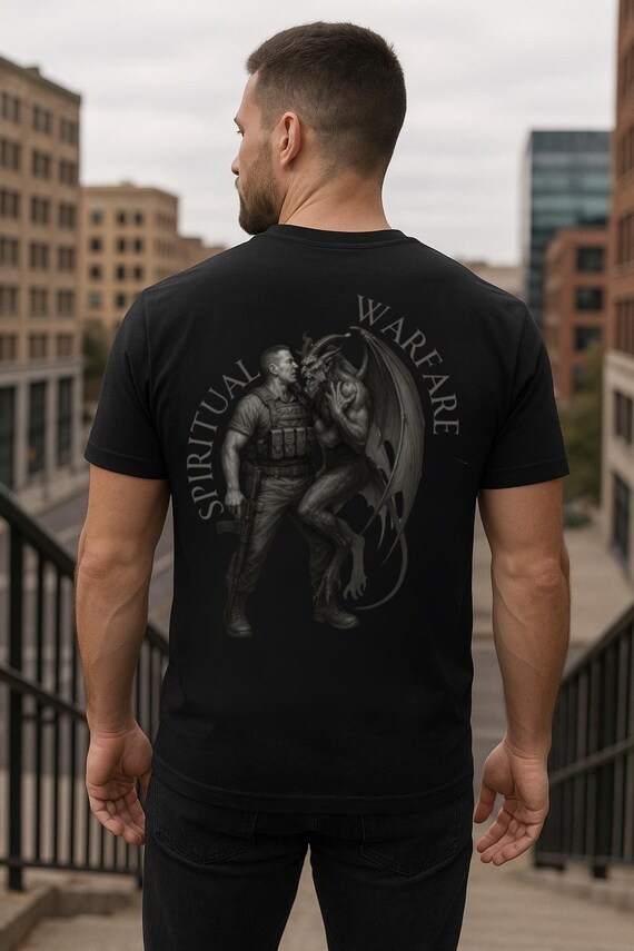 Camiseta de Guerra Espiritual, Camiseta Táctica Militar Cristiana