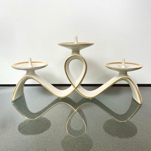 Vintage Porcelain Candle Holder /Candlestick Holder Alka Kunst Bavaria Germany 50s.