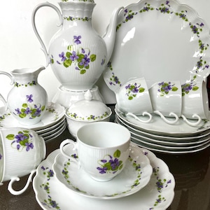 Vintage Porcelain Tea Coffee Set Romantica Viola Germany