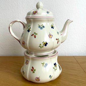 Porzellan Teekanne und Stövchen Teekanne - Villeroy & Boch - Petite Fleur
