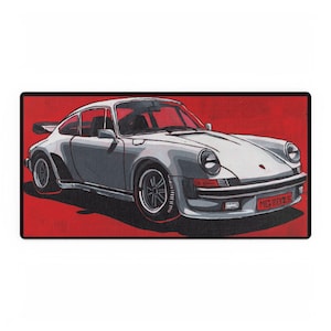 911 Car Desk Mat, Office Decor, Gaming Mouse Pad, Unique Gift for Car Lovers, Automotive-Themed Work Station