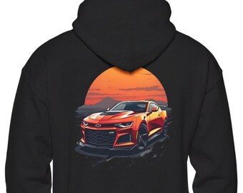 Camaro Sunset Hoodie | Camaro Muscle Car Graphic