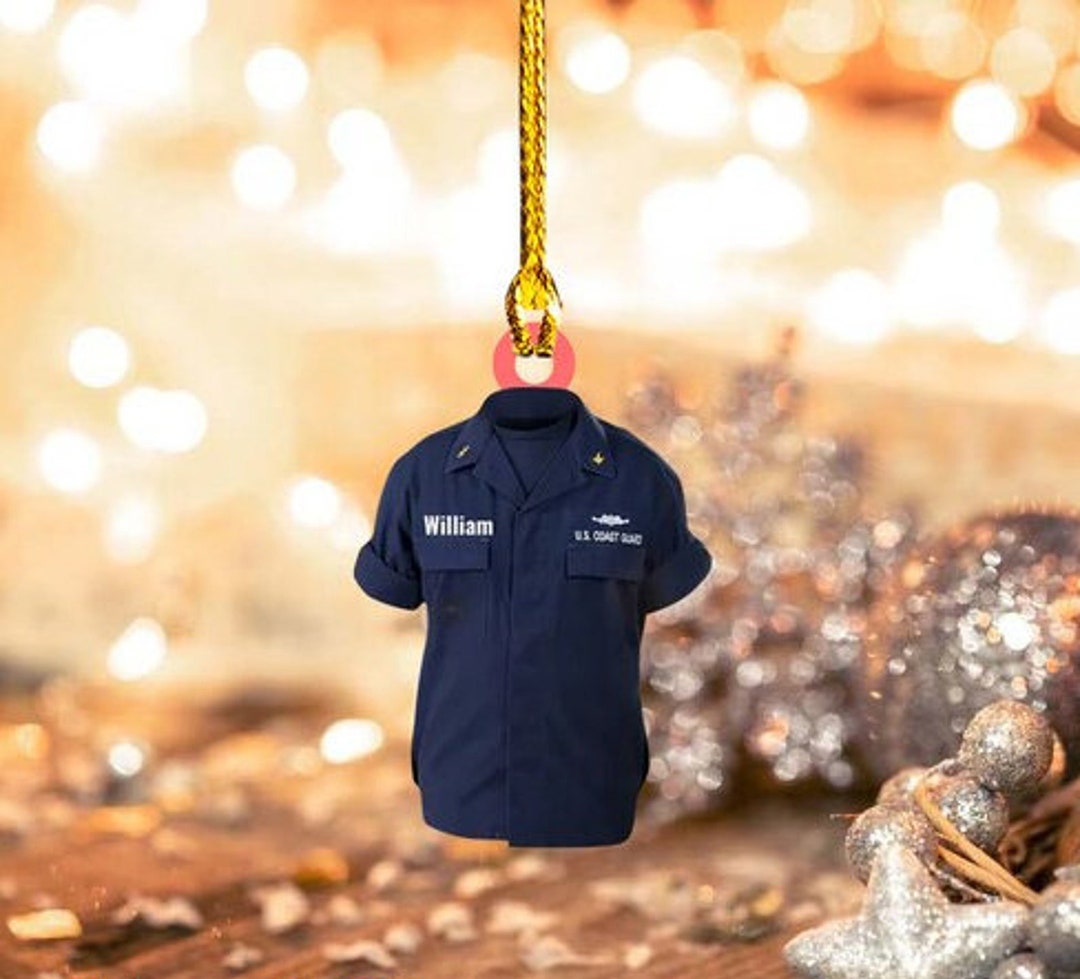 Personalized Coast Guard Uniform Ornament Military Christmas Etsy