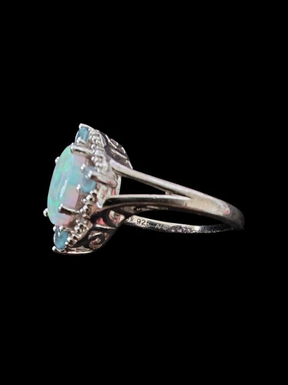 Opal Sterling Silver Ring - image 2