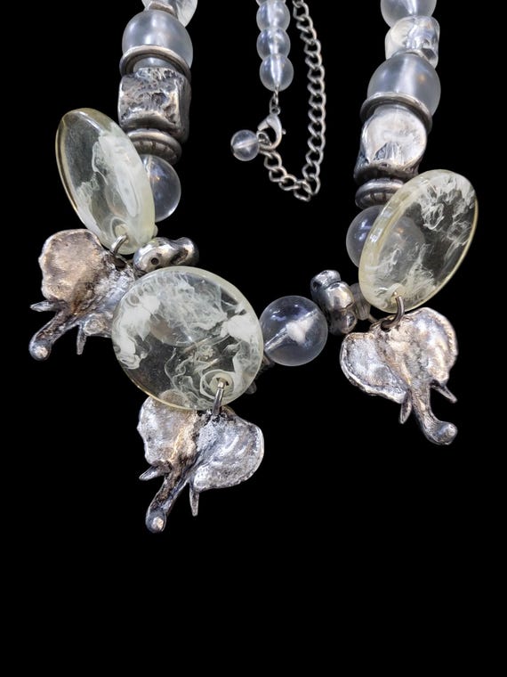 Eclectic Elephant Statement Necklace - image 4