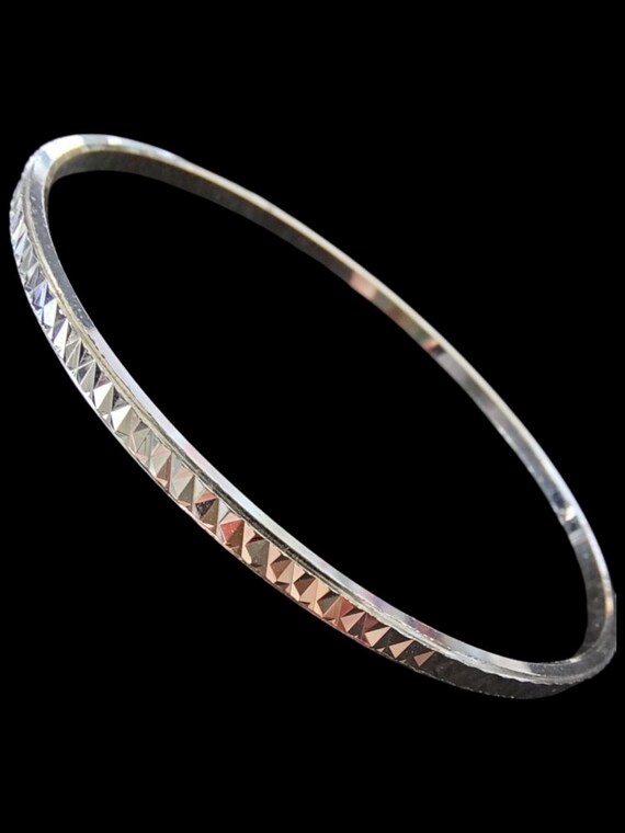 Trifari Geometric Patterned Bangle Bracelet - image 1