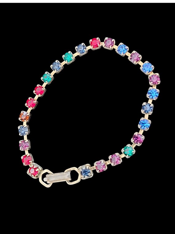 Multi-colored Rhinestones Bracelet - image 5