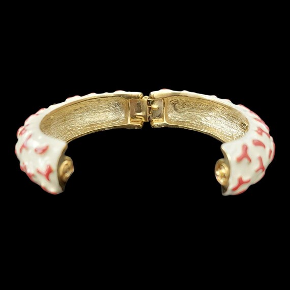 KJL Enamel Coral Motif Bracelet - image 5