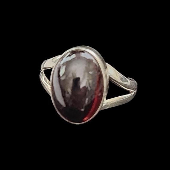 Sterling Silver Garnet Ring