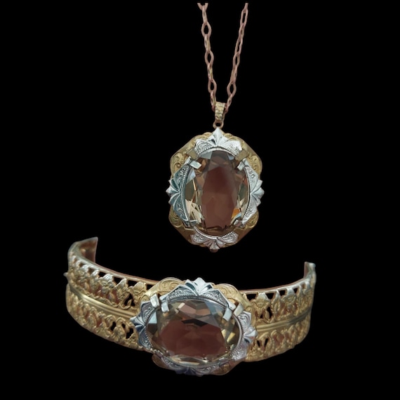 Vintage Art Deco or Nouveau Mid-Century Demi-Paru… - image 1
