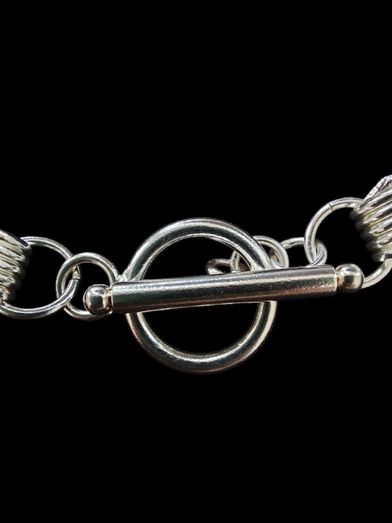 Silver Interlocking Links Bracelet - image 4