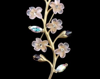 Broche de flor de cerezo rosa de Avon