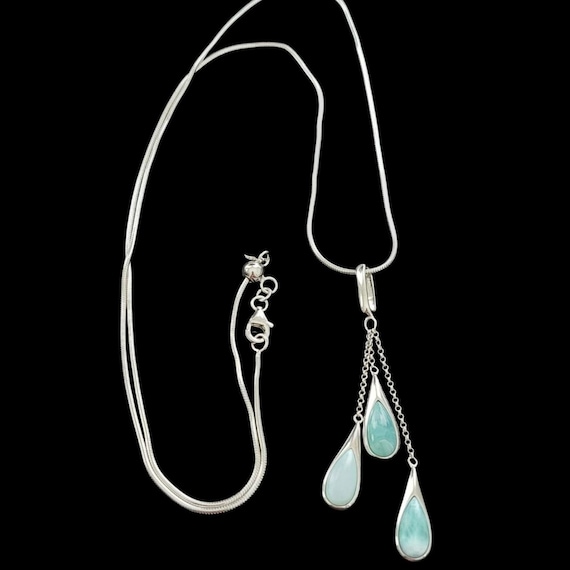 Sterling Silver Larimar Necklace