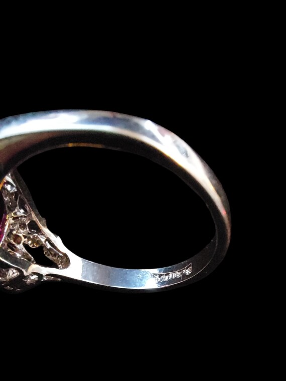 Sterling Silver Genuine Large Ruby Ring - image 6