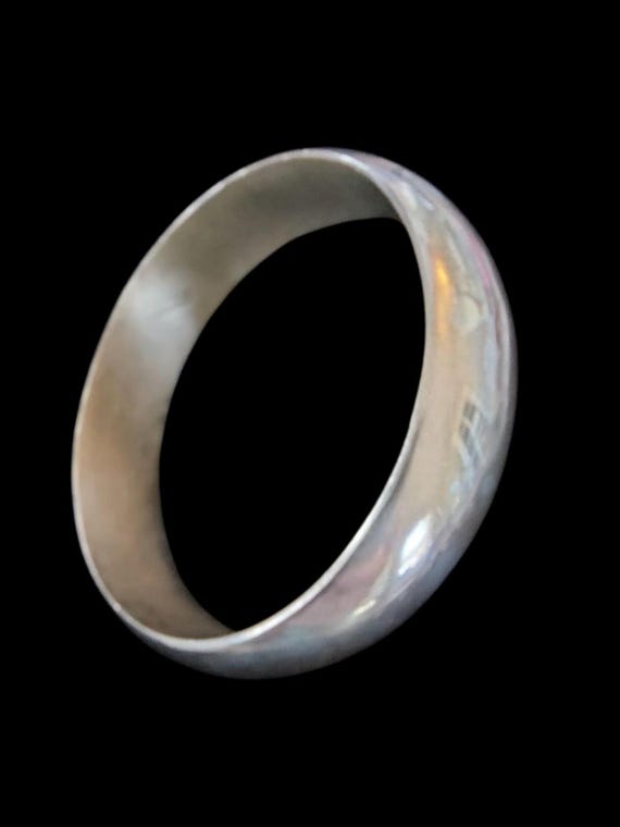 Mexican Silver Bangle Bracelet - image 1