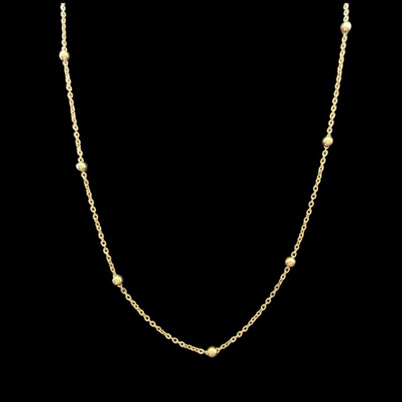Gold-Tone Beaded Satellite Necklace
