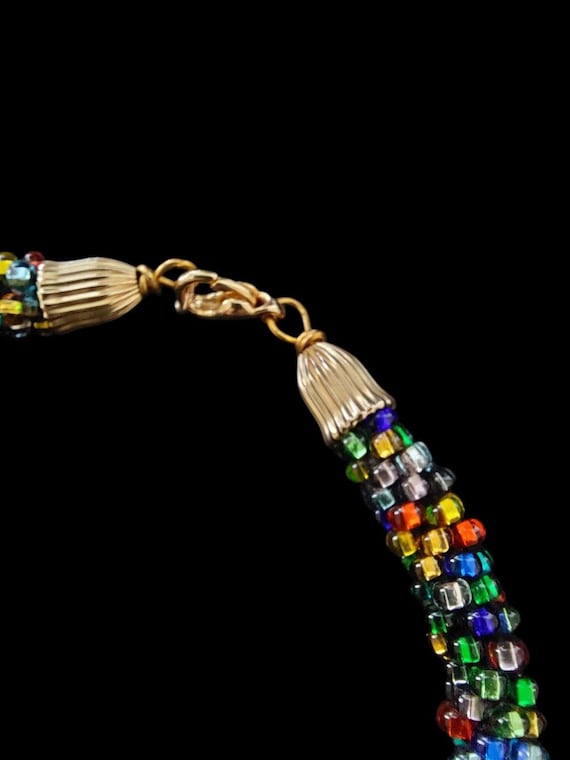 Multi-Colored Braided Bead Bracelet - image 5