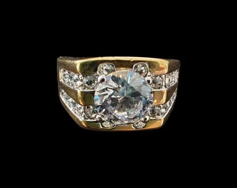 Anillo unisex tono dorado