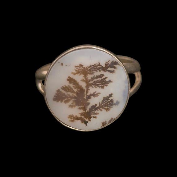 Dendritic Agate Sterling Ring - image 1