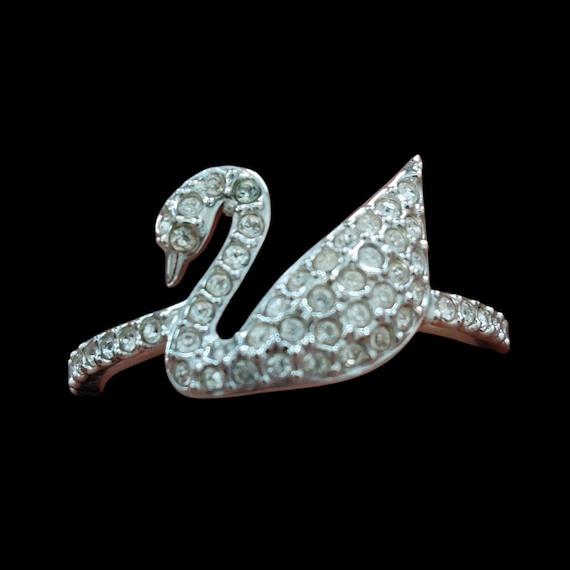 Swarovski Crystal Swan Ring
