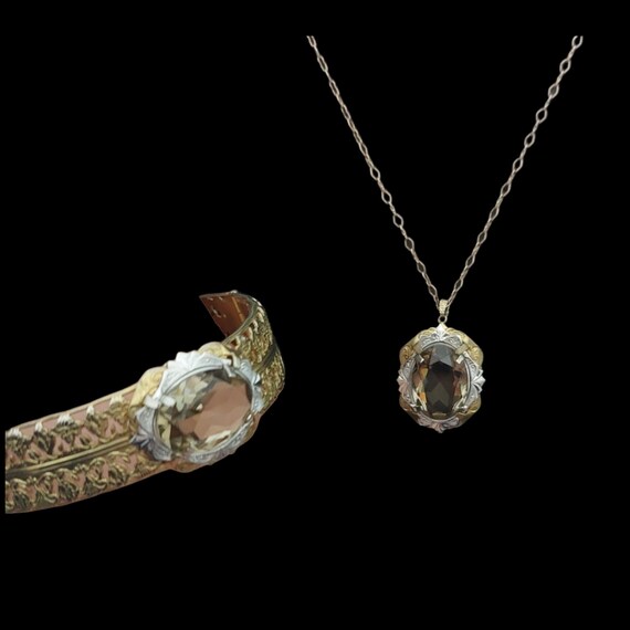 Vintage Art Deco or Nouveau Mid-Century Demi-Paru… - image 10