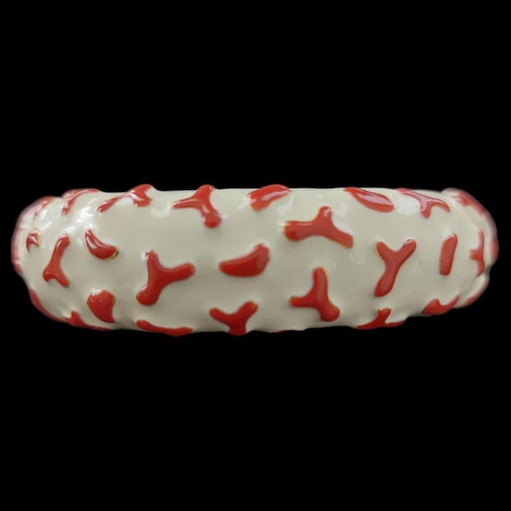 KJL Enamel Coral Motif Bracelet - image 1